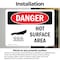 Signmission Hot Surface Sign, 5 in H x 7 in W, Vinyl Decal, Hot Surfaces In This Area OS-2PACK-DS-D-57-L-2217 - alternate 2
